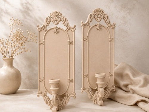 Carved Candle Wall Hangings