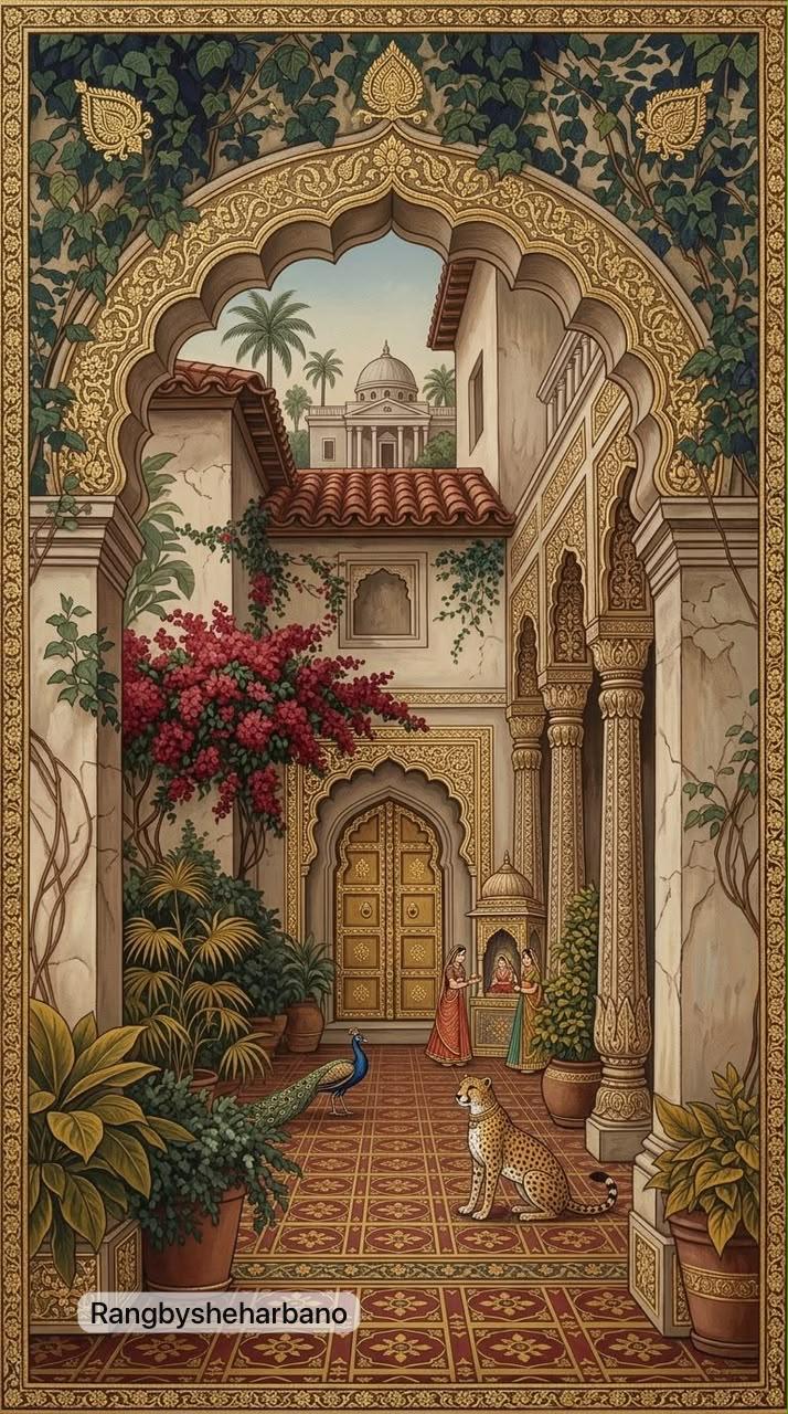 Rice Paper-Mughal Arch Design