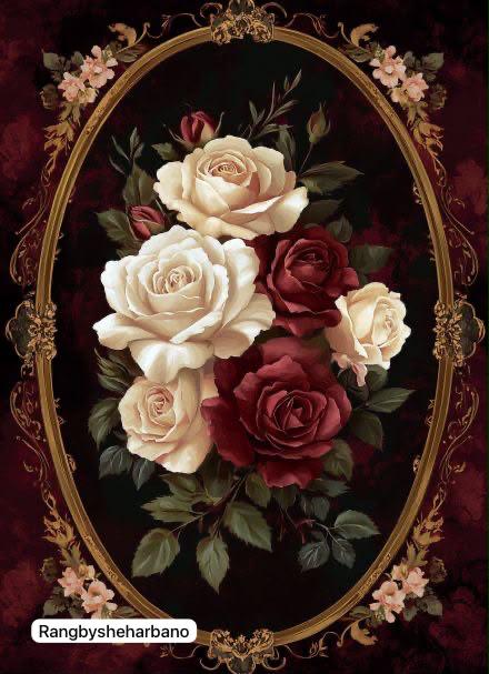Rice Paper-Floral Frame Design