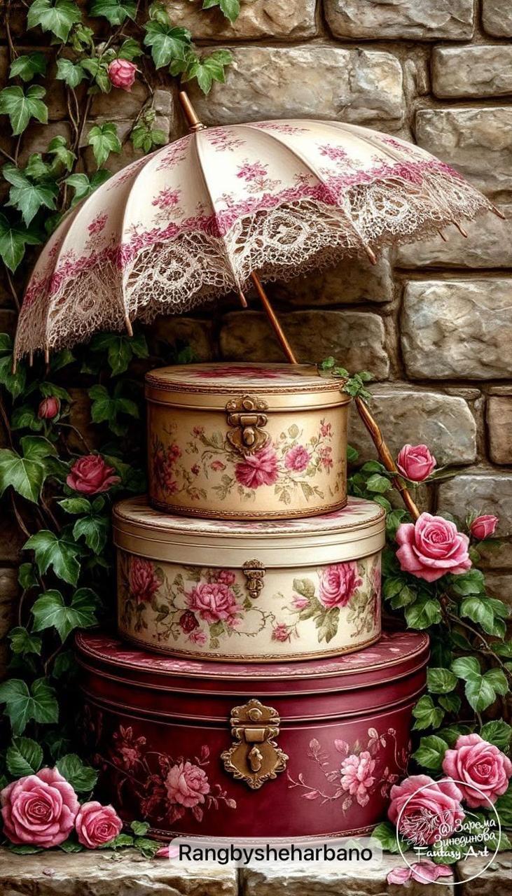 Rice Paper-Umberella Suitcases Design