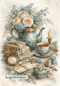Rice Paper-Floral Tea Set Design